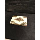 French Victorian c1850 ladies note pad styled with silver on ivory. Comes with original French paper