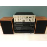 Technics SU-3500 Integrated amplifier, Technics SL-PG400A CD Player, Denon DR-M44HX Stereo