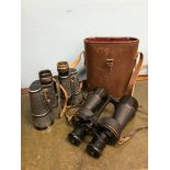 A Pair of Ross London 7x50 binoculars & a pair of German binoculars