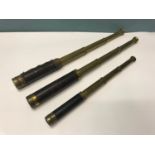 Three antique pull scopes. No Makers.