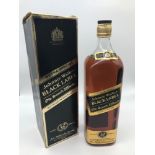 1980s Johnnie Walker Black Label old Scotch Whisky 12 years old. 1.125 litre bottle (full, sealed