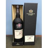 Taylors 20year old Tawny Port. Full sealed and boxed.