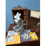 1950s W.Watson & Sons Ltd Microscope and fitted carry case.