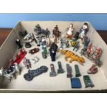 A Lot of antique lead Britains & J.Hill & Co. Lead figures and animals. Includes a pair of devils