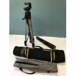 Jessops TP 327 tripod, together with a Telesport zoom telescope, complete with carry bags