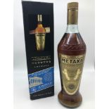 1 Litre bottling of Metaxa's Amphora 7 star Greek spirit. Possibly produced in the 1990s. Full,