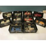 A Lot of ten 1/18 scale Burago car models