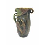 Austria Amphora Art Nouveau pottery jug, with leaf design decoration, 21cm in height