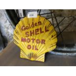 Vintage style Golden Shell Motor Oil sign (H18cm w18cm)