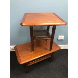 A Excellent example of 2 well made solid wood tables with brass fitments. Both were originally taken