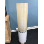 Retro Belling floor standing lamp with built in heater, Shade is made from fibre glass. Stands 120cm