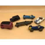 A Mixed lot of Dinky models which includes The model of the golden arrow & Corgi police van