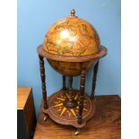 World globe drinks cabinet.