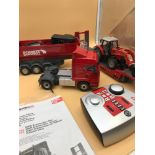 Siku 6721 Remote control MAN 1:32 Scale tractor unit with RC Tipping Trailer & RC Low loader WITH