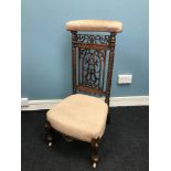 A Victorian nursing chair.