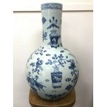 A Large blue and white oriental vase.