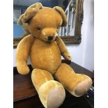 A Large rare Vintage MerryThought 29inch jointed teddy bear.