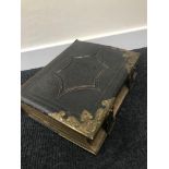 A Victorian Family bible, Has brass edgings and clasps.