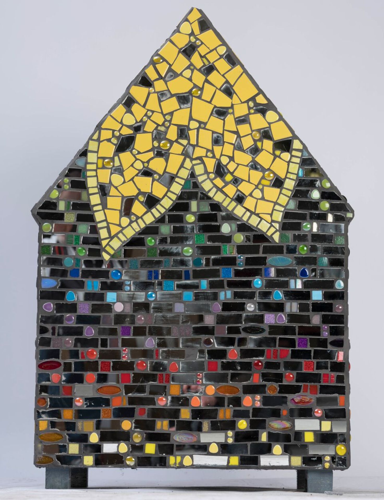 Sue Penrose Mosaics - Rainbow Disco Dog Kennel - Image 3 of 3