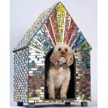 Sue Penrose Mosaics - Rainbow Disco Dog Kennel