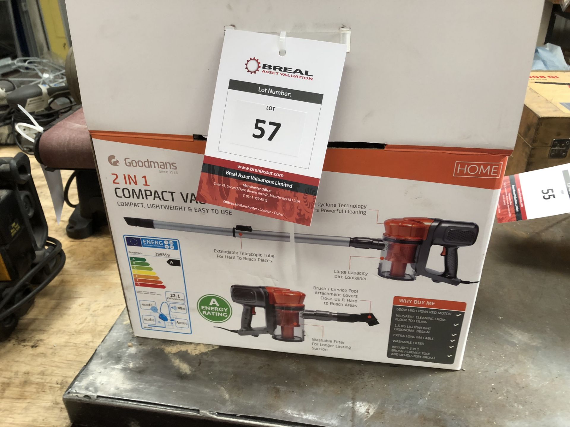 Goodmans 2 in 1 Compact Vac