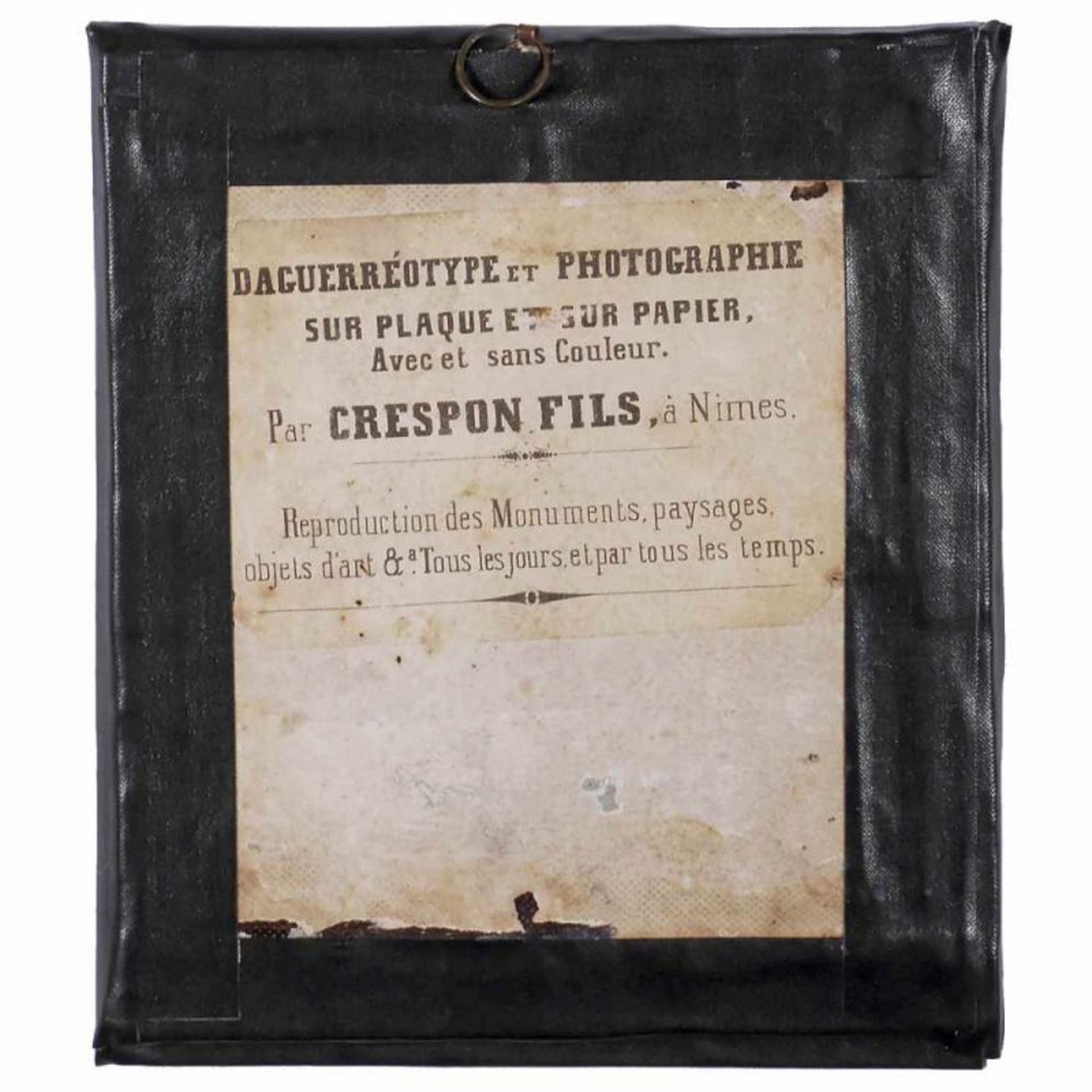 Daguerreotypie von Crespon Fils, um 1845 Antoine Crespon, à Nimes (der erste Photograph aus Nimes, - Bild 2 aus 2