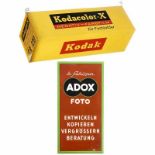 Kodak- und Adox-Werbung 1) Kodak-Trommel aus Blech, Darstellung eines Kodak-Films Typ "Kodacolor-