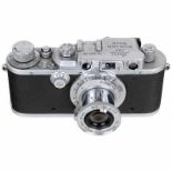 Leica IIIa (G) mit Topcor 3,5/5 cm, 1939 Leitz, Wetzlar. Nr. 325176, Chrom, mit Tokyo Optical "