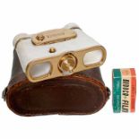 Binoca Picture Binoculars, 1950 Binoca, Japan. 16mm-Kleinstbildkamera mit eingebautem Theaterglas,