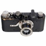 Leica I (A) mit "Nah-Elmar 3,5", 1928 Leitz, Wetzlar. Frühe 4-stellige Serien-Nr. 8170, pilzförmiger