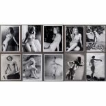 Nude Photographs, c. 1955-65 2 photograph albums with nude photographs. 1) Leather album, 24 x 33