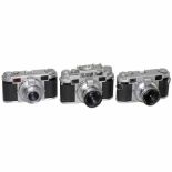 3 Leidolf Cameras from Wetzlar Leidolf, Wetzlar. 1) Lordomat, 1953, no. 52017, Lordonar 2,8/50 mm (