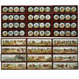 Magic Lantern Military Slides of 2 3/4 x 8 3/4 in. 1) Jean Schoenner. Card box with 12 glass