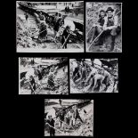 Peter Fischer: "Removal of Ruins 1945" (Millowitsch Ensemble in Cologne) 5 gelatin images, size 12 x