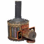 Large "Polychrome" Magic Lantern by Aubert, c. 1885 Aubert, Paris. For slides of 3 1/6 in.,