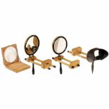 3 Assorted Graphoscopes, c. 1900 Presumably all Germany, 3 graphoscopes with concave mirrors (Ø 2