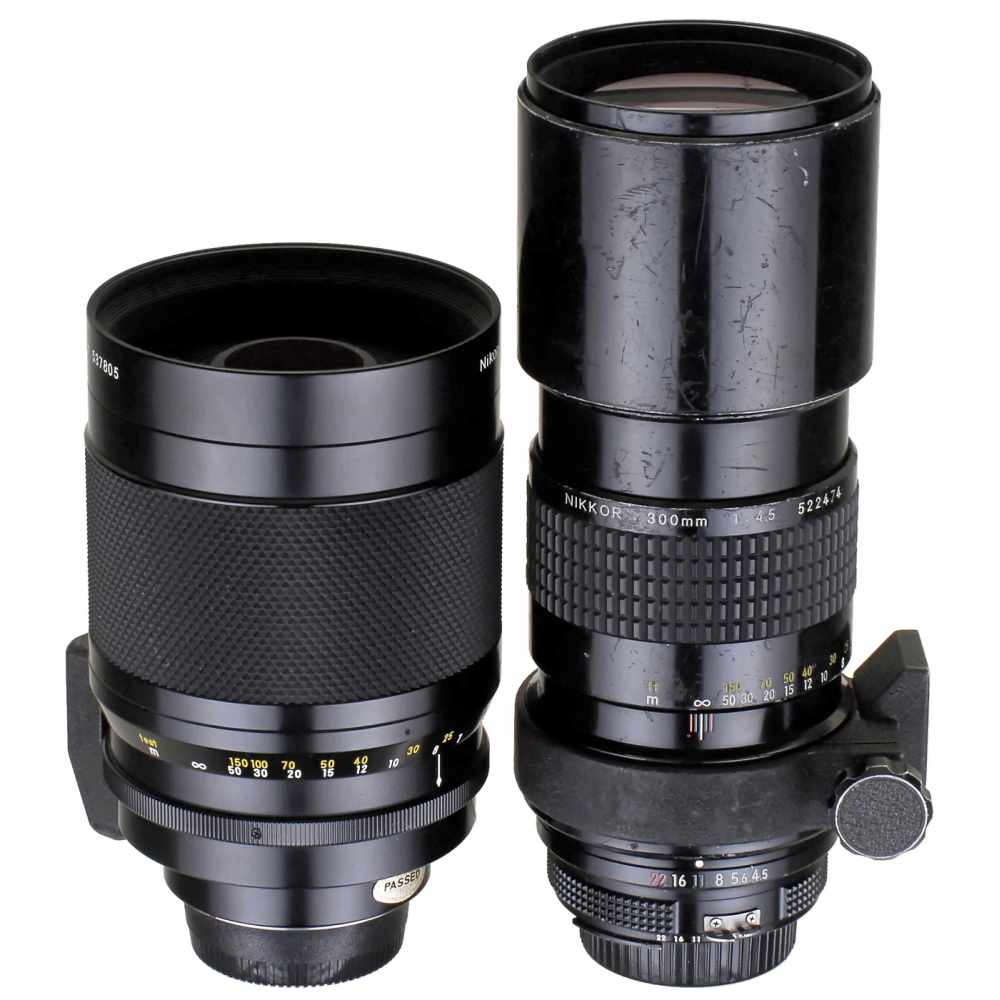 Nikkor ED 2,8/180 mm, Nikkor 4,5/300 mm and Reflex-Nikkor C 8/500 mm Nikon, Japan. 1) Nikkor ED 2, - Image 2 of 3