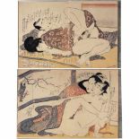 Erotic Panoram "Utamaro" Berlin Verlag 1989, xylograph reproduction. Utamara (1753-1806) was an