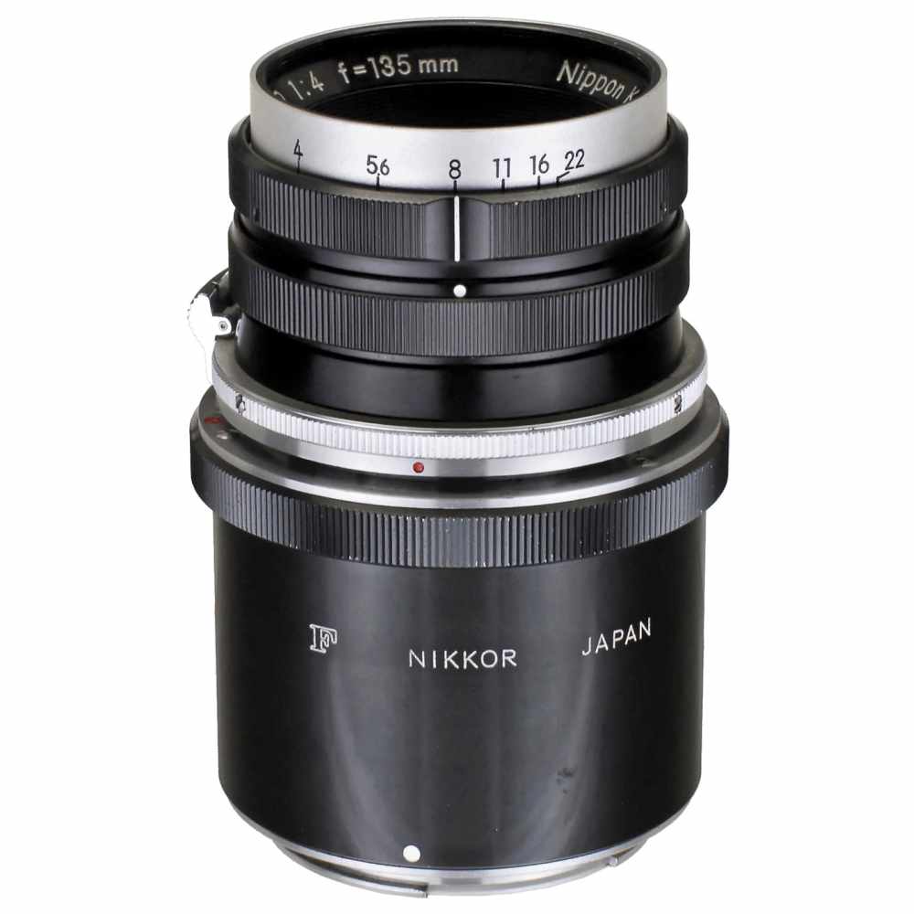 Nikon 4/135 mm Nikkor-Q, Final Version, 1968 Nippon Kogaku, Japan. No. 580295. Rare lens with