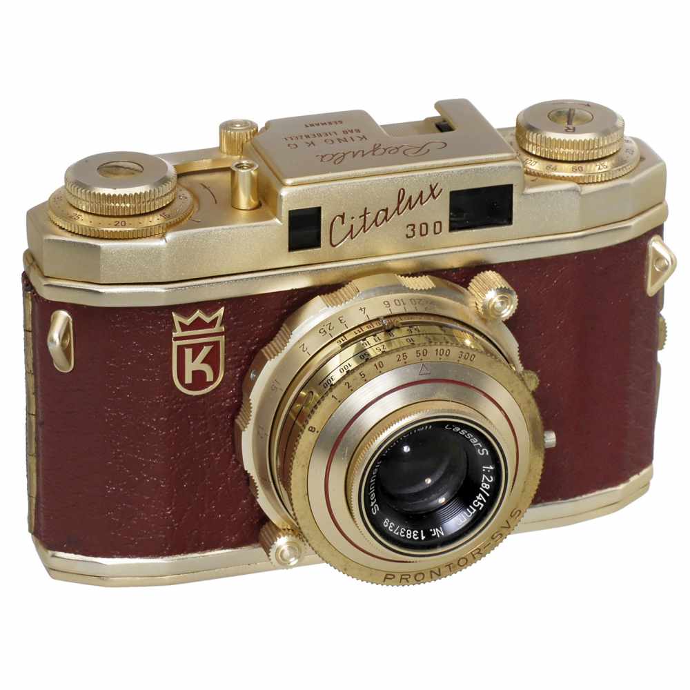 King Citalux 300, 1956 Regula-Werk King, Bad Liebenzell. Luxury version, red leather and gold