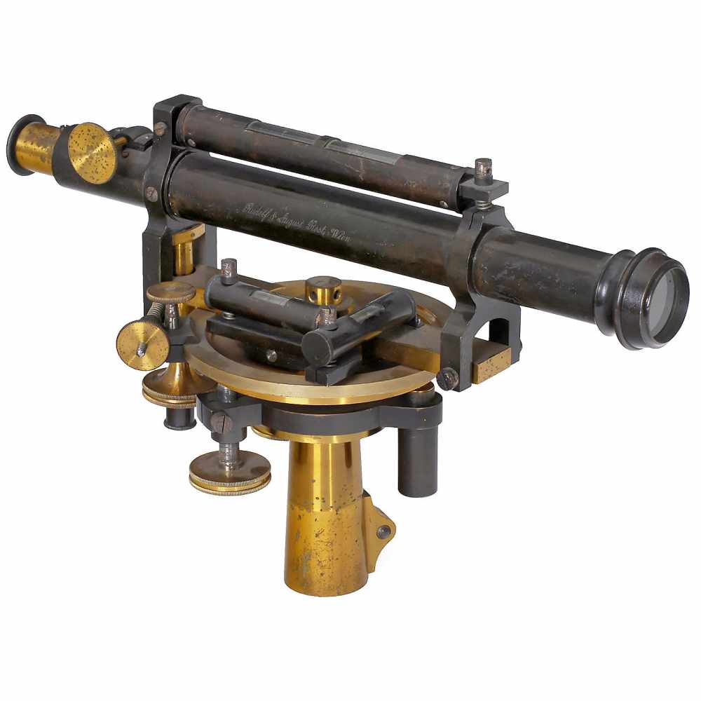 3 Leveling Instruments1) Large surveyor's level by Meissner, c. 1915. Marked "A. Meissner - Berlin", - Bild 3 aus 4