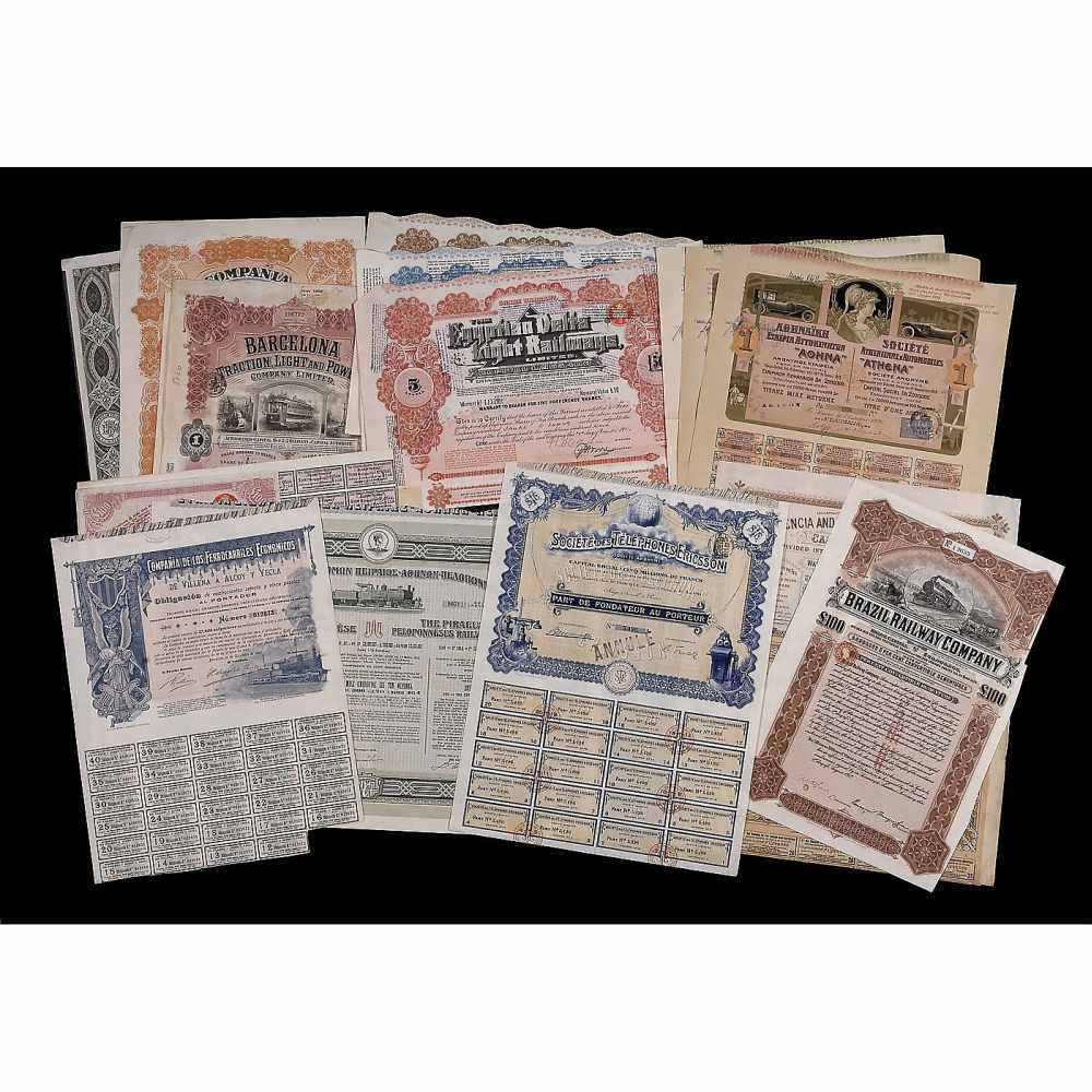 Collection of Transport Related Share Certificates"The Egyptian Delta Light Railways", values £1, £