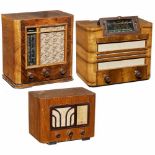 3 Philips Radios1) 510A, 6 tubes, 1935. - 2) D45A, 6 tubes, model Aachen Super, 1935, backdoor