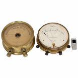 2 Large French Brass Measuring Instruments1) Voltmeter by Chauvin & Arnoux, Paris, Système calorique