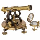 Theodolite by Pistor & Martins, c. 1865Berlin. No. 1245, polished brass, silvered scales, bubble