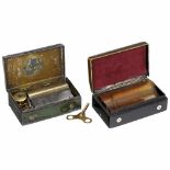 2 Tabatière Musical Boxes1) No. 13186 by H. Lecoultre, playing "Home Sweet Home" and another air,