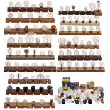 Large Early Electric Light Bulb AssortmentMostly early 20th century, various filaments and