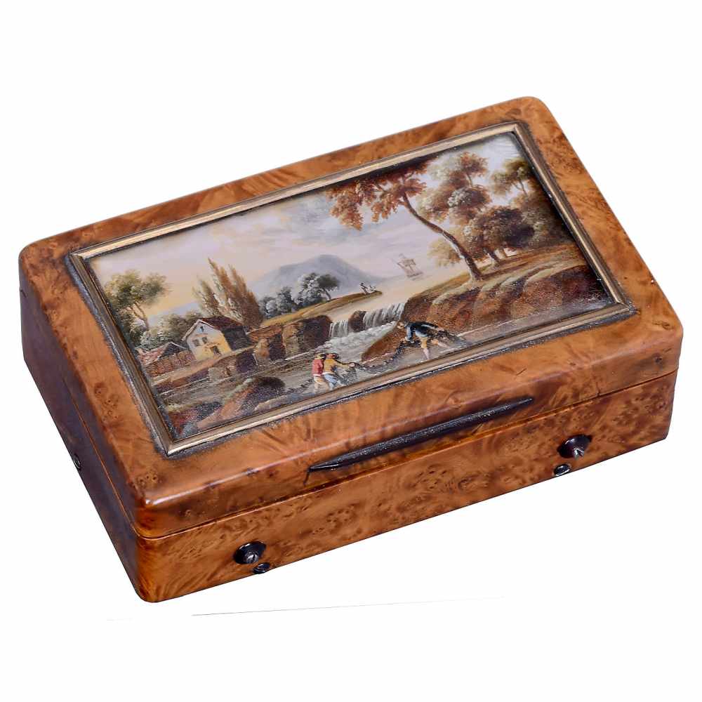 "Laurencekirk" Musical Snuffbox, c. 1820Playing two airs, with sectional comb in 18 groups of 3