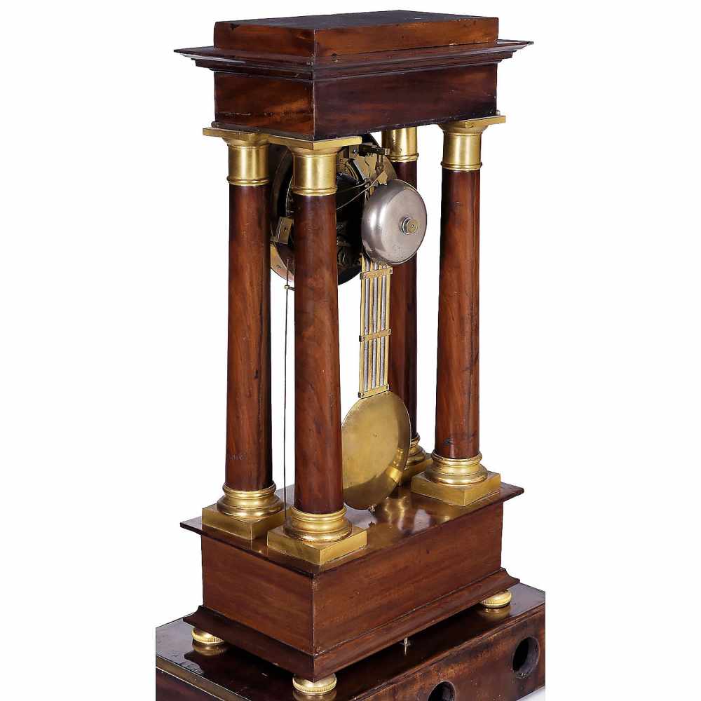 Musical Portico Clock with Fusee Movement, c. 1815Probably Charles-Frédéric Nardin, Neuchâtel. - Image 3 of 5