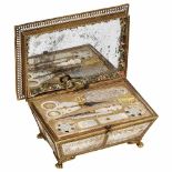 Palais Royale Musical Sewing Necessaire, c. 1830With recessed tray containing steel, gilt and